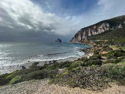 Castello dell'Iride, Masua, Sardinia - The crag Castello dell'Iride at Masua in SW Sardinia