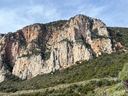 Castello dell'Iride, Masua, Sardinia - The crag Castello dell'Iride at Masua in SW Sardinia