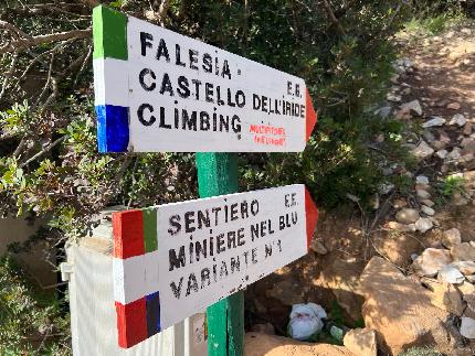 Castello dell'Iride, Masua, Sardinia - The crag Castello dell'Iride at Masua in SW Sardinia