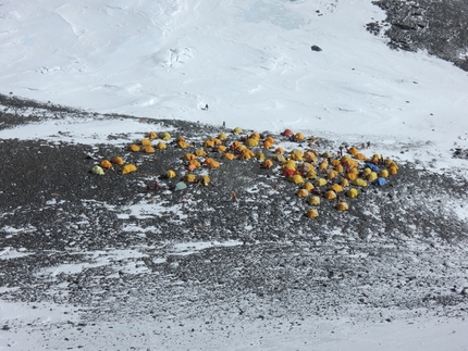 Ueli Steck - Tents on the south Col of Everest.