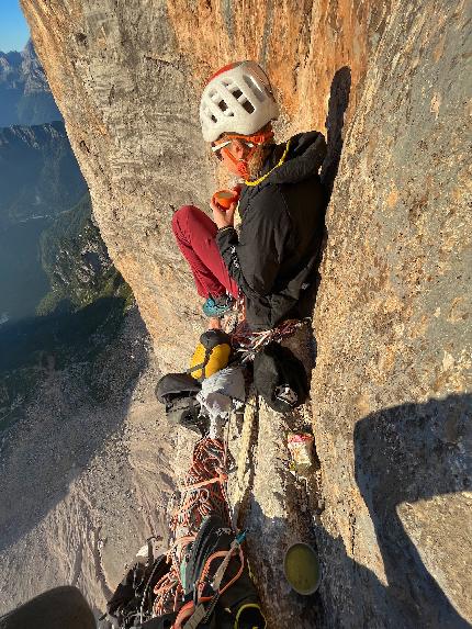 Nuvole Barocche, Civetta, Dolomiti, Federica Mingolla, Alex Ventajas - Federica Mingolla su 'Nuvole Barocche', Civetta (Dolomiti), settembre 2023