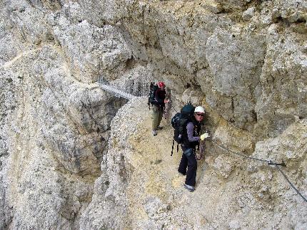 Kaiserjäger Path, Lagazuoi, Dolomites - Kaiserjäger Path on Lagazuoi (Dolomiti)