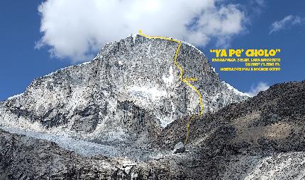 Ranrapalca, Perù - La parete NO di Ranrapalca, Cordillera Blanca, Peru, salita per la prima volta nell'agosto 2023 da Iker Pou, Eneko Pou e Micher Quito attraverso la loro 'Ya Pe' Cholo' (6b/80°/1,200m).