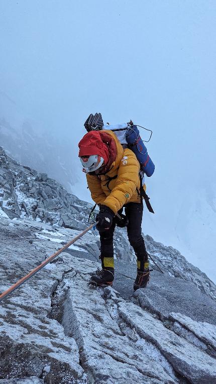 Ranrapalca, Peru - Iker Pou, Eneko Pou and Micher Quito climbing the NW Face of Ranrapalca, Cordillera Blanca, Peru, August 2023