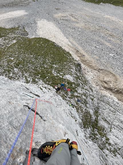 Campanile di Franzedaz, Monte Fop, Val di Franzedaz, Dolomiti, Federico Dell’Antone, Alessandro Graziosi - L'apertura di 'Ciampanil dei Sogni’ al Campanile di Franzedaz del Monte Fop, Val di Franzedaz, Dolomiti (Federico Dell’Antone, Alessandro Graziosi 2022/23)