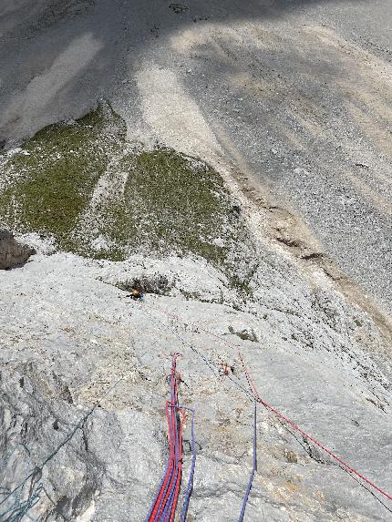 Campanile di Franzedaz, Monte Fop, Val di Franzedaz, Dolomiti, Federico Dell’Antone, Alessandro Graziosi - L'apertura di 'Ciampanil dei Sogni’ al Campanile di Franzedaz del Monte Fop, Val di Franzedaz, Dolomiti (Federico Dell’Antone, Alessandro Graziosi 2022/23)