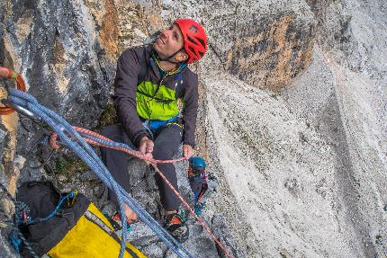 Super Ciano al Castelletto di Mezzo, Dolomiti di Brenta, Giuseppe Bagattoli, Andrea Calzà, Giampaolo Calzà - L'apertura della via Super Ciano al Castelletto di Mezzo, Dolomiti di Brenta (Giuseppe Bagattoli, Andrea Calzà, Giampaolo Calzà 06/08/2023)