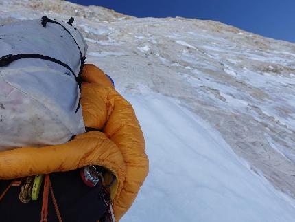 Jannu, Nepal, Himalaya, Matt Cornell, Alan Rousseau, Jackson Marvell - Matt Cornell, Alan Rousseau and Jackson Marvell making the alpine style first ascent of  'Round Trip Ticket' on the north face of Jannu in Nepal (7-13/10/2023)