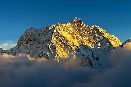 Jannu, Nepal, Himalaya, Matt Cornell, Alan Rousseau, Jackson Marvell - Matt Cornell, Alan Rousseau and Jackson Marvell making the alpine style first ascent of  'Round Trip Ticket' on the north face of Jannu in Nepal (7-13/10/2023)