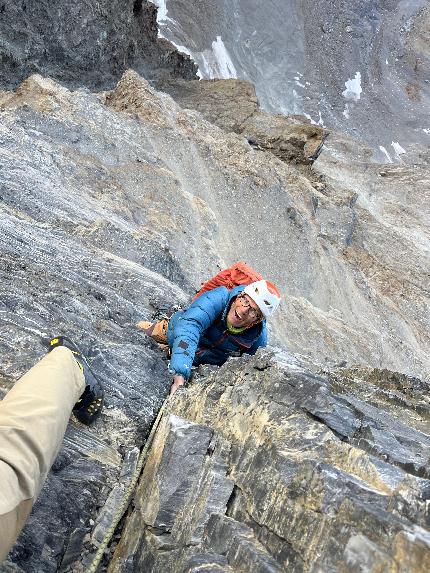 Rottalhorn, Silvan Schüpbach, Peter von Känel, Rolf Zurbrügg - The first ascent of the west face of Rottalhorn (3971m) Bernese Alps (Silvan Schüpbach, Peter von Känel, Rolf Zurbrügg 12/10/2023)