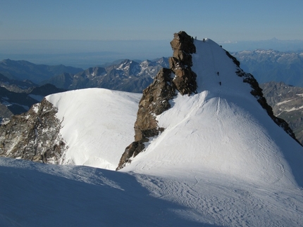 Monte Rosa - Il ripido tratto finale per la salita al Corno Nero