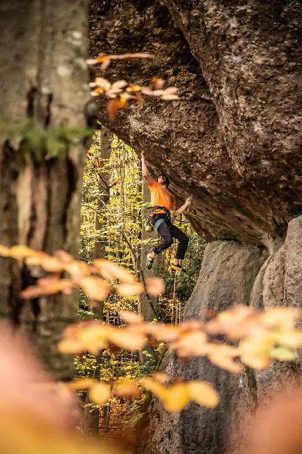 Stefano Ghisolfi Action Directe Frankenjura - Stefano Ghisolfi chiude Action Directe (9a) in Frankenjura