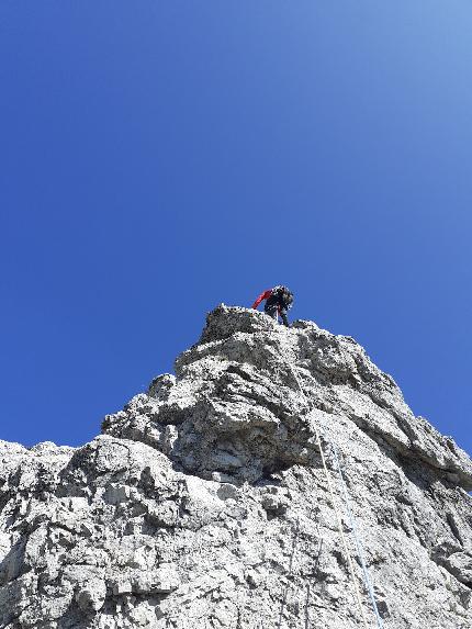 Quando torni?, Torre Cecilia, Grignetta - Il quinto tiro di 'Quando torni?' alla Torre Cecilia in Grignetta (Giorgio Goggi, Francesco Graffagnino, Giovanni Paleari  24/9/2023)