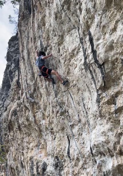 Luca Boldrini da 8c in giornata al Covolo