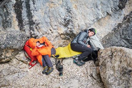 Oltre il Diau, Antelao, Dolomites, Martin Dejori, Titus Prinoth, Alex Walpoth - The first ascent of 'Oltre il Diau' on Mt. Antelao in the Dolomites (Martin Dejori, Titus Prinoth, Alex Walpoth 04-07/10/2023)