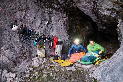 Oltre il Diau, Antelao, Dolomites, Martin Dejori, Titus Prinoth, Alex Walpoth - The first ascent of 'Oltre il Diau' on Mt. Antelao in the Dolomites (Martin Dejori, Titus Prinoth, Alex Walpoth 04-07/10/2023)