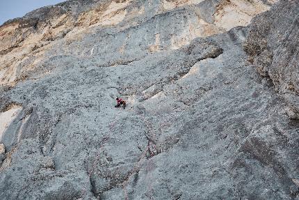 Oltre il Diau, Antelao, Dolomites, Martin Dejori, Titus Prinoth, Alex Walpoth - The first ascent of 'Oltre il Diau' on Mt. Antelao in the Dolomites (Martin Dejori, Titus Prinoth, Alex Walpoth 04-07/10/2023)