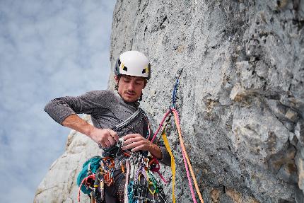 Oltre il Diau, Antelao, Dolomites, Martin Dejori, Titus Prinoth, Alex Walpoth - The first ascent of 'Oltre il Diau' on Mt. Antelao in the Dolomites (Martin Dejori, Titus Prinoth, Alex Walpoth 04-07/10/2023)