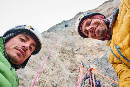 Oltre il Diau, Antelao, Dolomites, Martin Dejori, Titus Prinoth, Alex Walpoth - The first ascent of 'Oltre il Diau' on Mt. Antelao in the Dolomites (Martin Dejori, Titus Prinoth, Alex Walpoth 04-07/10/2023)