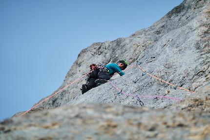 Oltre il Diau, Antelao, Dolomites, Martin Dejori, Titus Prinoth, Alex Walpoth - The first ascent of 'Oltre il Diau' on Mt. Antelao in the Dolomites (Martin Dejori, Titus Prinoth, Alex Walpoth 04-07/10/2023)