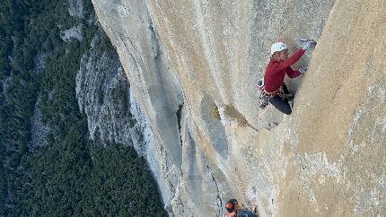 Michaela Izakovičová, Golden Gate, El Capitan, Yosemite - Miška Izakovičová sul tiro Golden Desert di Golden Gate, El Capitan, Yosemite