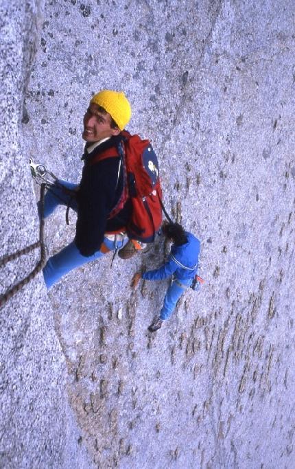 Val Salarno - Val Salarno: cordata su Luna Comanche all'Avancorpo, 1985