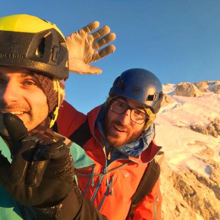 Agner, Dolomiti, Nicola Bertoldo, Diego Dellai - L'apertura di 'Ultima Perla' all'Agner nelle Dolomiti (Nicola Bertoldo, Diego Dellai 23/11/2023)