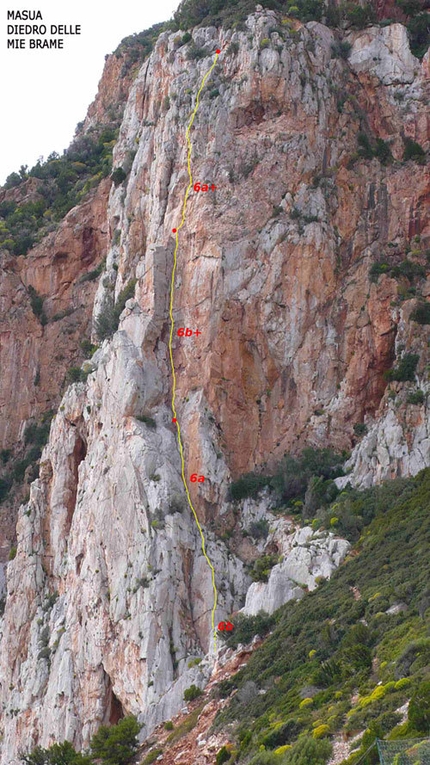 Masua, Sardegna, Pilastro dell'talia Liberata - Diedro delle mie brame, Masua