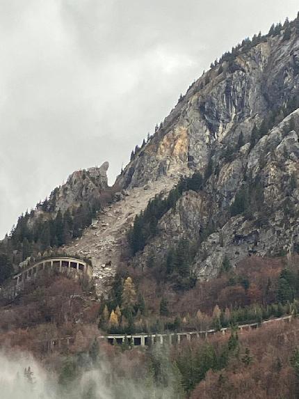 Pal Piccolo - La frana a Pal Piccolo, Passo di Monte Croce Carnico.