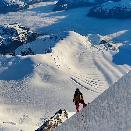 Cerro San Valentin, Patagonia, Oriol Baro, Martin Elias, Nicolas Tapia - Climbing the North Ridge of Cerro San Valentin in Patagonia (Oriol Baro, Martín Elías, Nicolas Tapia 12/2023)