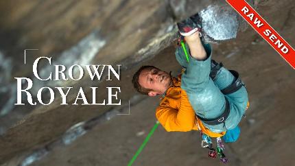 Pete Whittaker climbing Crown Royale at Profilveggen in Norway