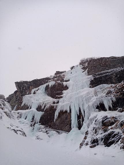 Pian della Mussa, Val d’Ala di Lanzo, Valli di Lanzo, Giancarlo Maritano - Pian della Mussa: la cascata del 'Pian dei Morti', con l'attacco diretto