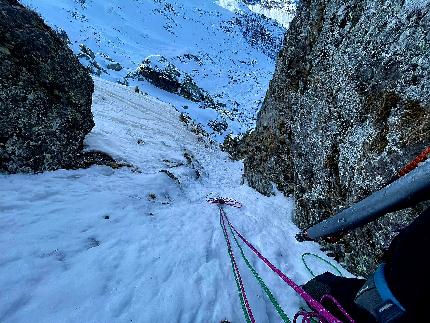 Cima di Pescegallo, Val Gerola, Orobie, Cristian Candiotto, Mattia Trabucchi - L'apertura di 'Via Aghi' alla Cima di Pescegallo in Val Gerola, Orobie (Cristian Candiotto, Mattia Trabucchi 20/12/2023)