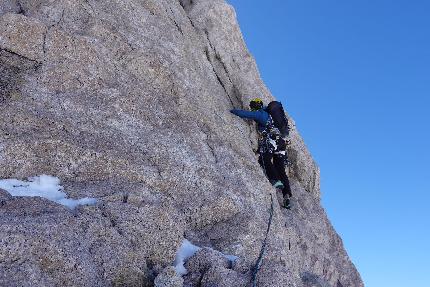 Cerro Nora Oeste, Patagonia, Paolo Marazzi, Luca Schiera - Paolo Marazzi and Luca Schiera making the first ascent of Cerro Nora Oeste in Patagonia