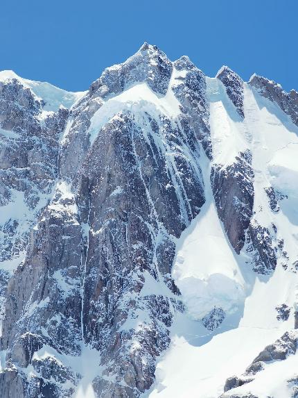 Cerro Nora Oeste, Patagonia, Paolo Marazzi, Luca Schiera - Paolo Marazzi and Luca Schiera making the first ascent of Cerro Nora Oeste in Patagonia