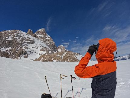 Cerro Nora Oeste, Patagonia, Paolo Marazzi, Luca Schiera - Paolo Marazzi and Luca Schiera making the first ascent of Cerro Nora Oeste in Patagonia