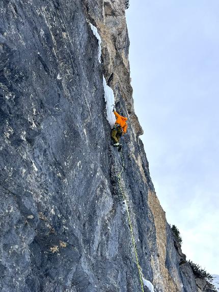 Pinnistal, Austria, Martin Feistl, Martin Sieberer - The first ascent of 'Männer mit Moral' in Pinnistal, Austria (Martin Feistl, Martin Sieberer 2022-2024)