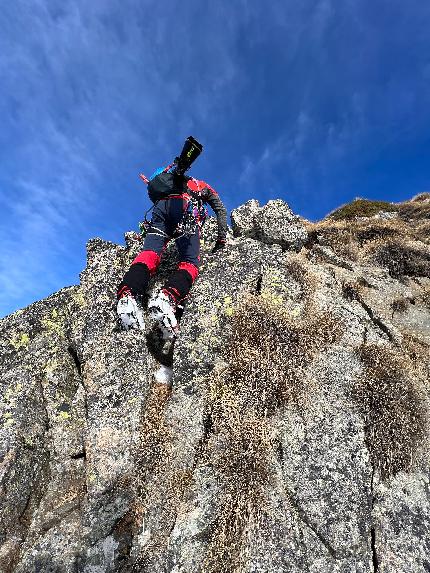 Monte Pedena, Valentino Cividini, Samuele Morettini  - La prima salita del colatoio est al Monte Pedena (Valentino Cividini, Samuele Morettini 14/01/2024)