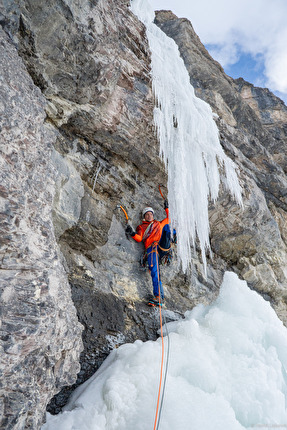 Langental, Dolomites, Daniel Ladurner, Johannes Lemayr - The first ascent of 'Ein Tag zum Träumen' in Langental, Dolomites (Daniel Ladurner, Johannes Lemayr 23/01/2024)