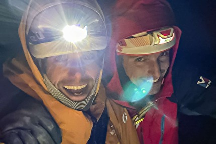 Léo Billon & Benjamin Védrines complete Drus-Droites-Jorasses 3 day winter trilogy