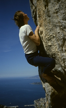 Andrea Varnerin, Arci - Andrea 'Arci' Varnerin in arrampicata a Monte Carlo, 1986