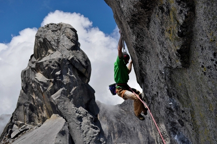 Mount Kinabalu, Borneo - Daniel Woods on the top crux of Tinipi 9a+