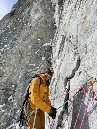 Matterhorn, François Cazzanelli, Marco Farina, Jerome Perruquet, Stefano Stradelli - The first ascent of 'Il Grande Diedro dalla Sud' on the Matterhorn (François Cazzanelli, Marco Farina, Jerome Perruquet, Stefano Stradelli 06/02/2024)