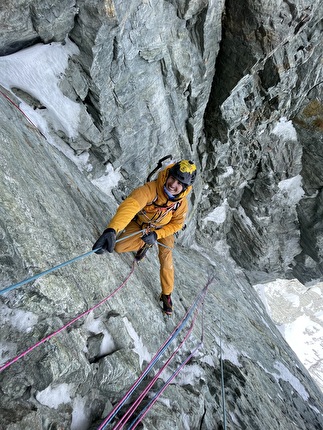 Matterhorn, François Cazzanelli, Marco Farina, Jerome Perruquet, Stefano Stradelli - The first ascent of 'Il Grande Diedro dalla Sud' on the Matterhorn (François Cazzanelli, Marco Farina, Jerome Perruquet, Stefano Stradelli 06/02/2024)