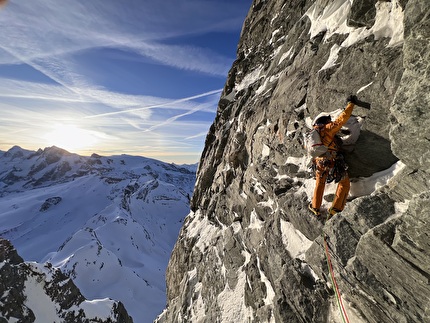 Matterhorn, François Cazzanelli, Marco Farina, Jerome Perruquet, Stefano Stradelli - The first ascent of 'Il Grande Diedro dalla Sud' on the Matterhorn (François Cazzanelli, Marco Farina, Jerome Perruquet, Stefano Stradelli 06/02/2024)