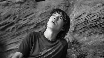 Enzo Oddo climbing at the Red River Gorge, USA