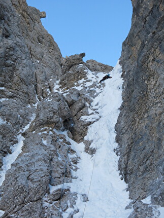 Crozzon di Val d’Agola, Brenta Dolomites, Nicola Castagna, Francesco Salvaterra - The first ascent of 'La Concha de la lora' on Crozzon di Val d’Agola in the Brenta Dolomites (Nicola Castagna, Francesco Salvaterra 25/01/2024)