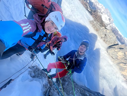 Agner, Dolomiti, Simon Gietl, Lukas Hinterberger, Michael Wohlleben - La salita di 'Ultima perla' ground-up sull'Agner, Dolomiti (Simon Gietl, Lukas Hinterberger, Michi Wohlleben 27-29/12/2023)