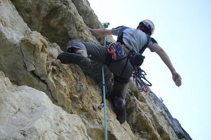 Cara - Val Gadena - Alessio Roverato su L4 di Cara in Val Gadena