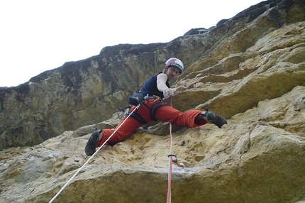 Cara, new route in Val Gadena by Roverato and Carraro